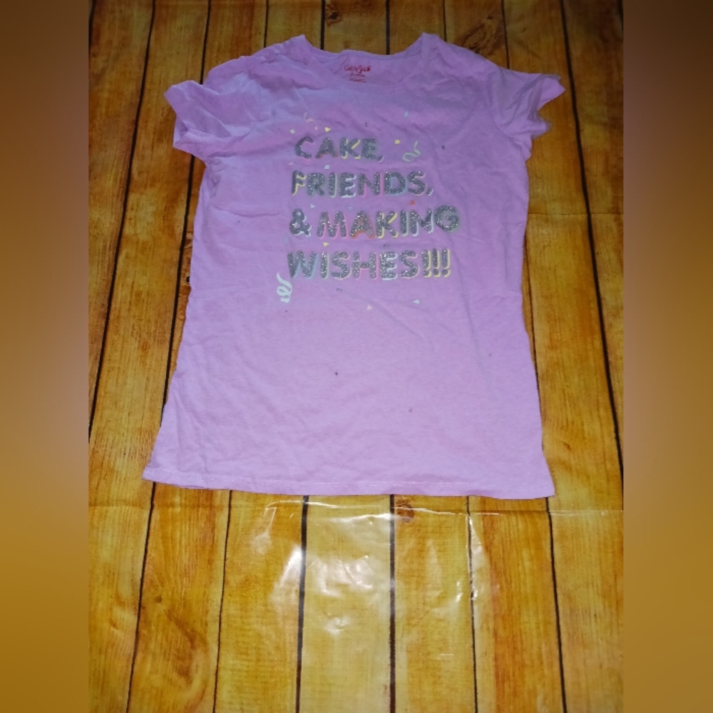 Cat & Jack Pink Short Sleeve Tee with Graphic Print